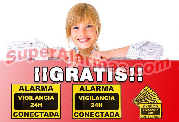 Comprando la alarma SafeMax G8 le regalamos la carteleria disuasoria.