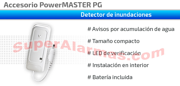 Detector de inundaciones y humedad para alarmas PowerMASTER fld-550 PG2