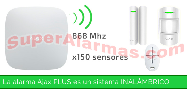Consola central alarma AJAX plus 150 zonas inalámbricas