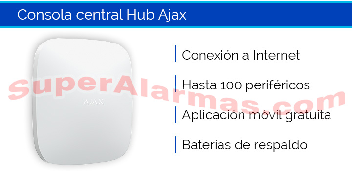 Consola central de alarma Ajax para cuidado de mayores con supervisión