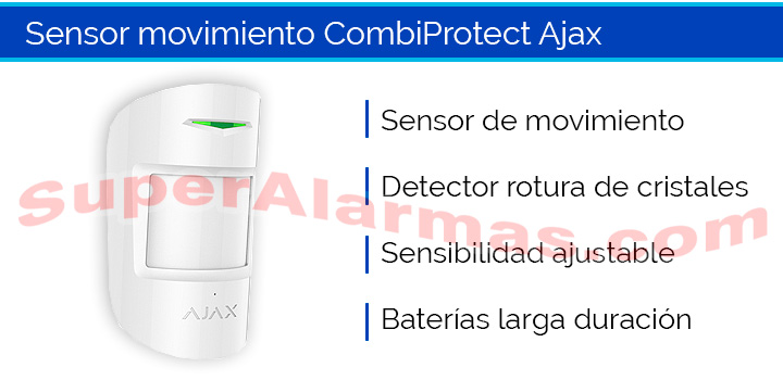 Ajax CombiProtect es capaz de detectar el movimiento y el sonido del cristal al romperse.