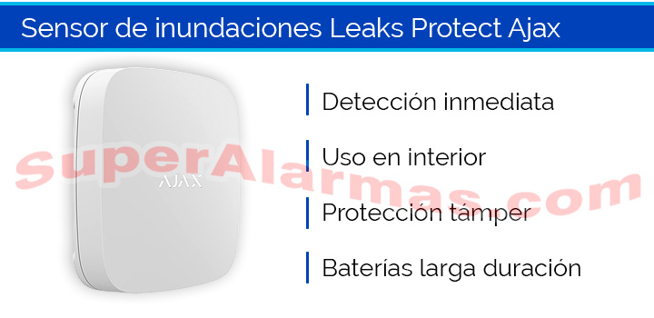 Ajax Leaks Protect es un detector de agua e inundaciones inalámbrico