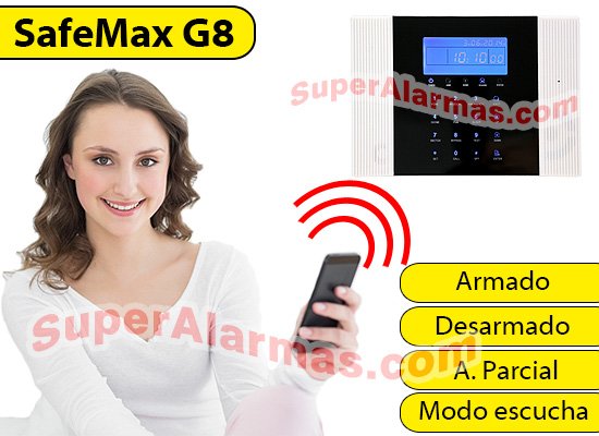 Controle la alarma dual con su móvil.