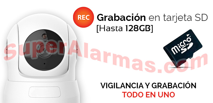 Cámara IP Wifi HD con movimiento y grabación en tarjeta SIM