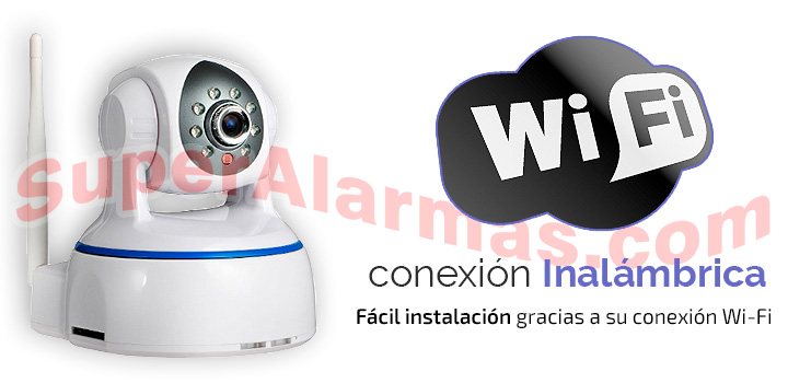 Cámara IP con conexión Wifi a Internet.