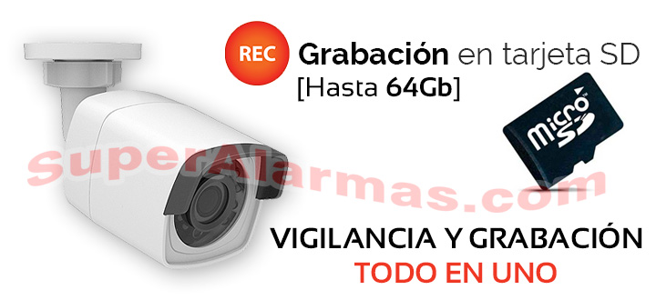 Cámara IP de exterior con grabación en tarjeta microSD